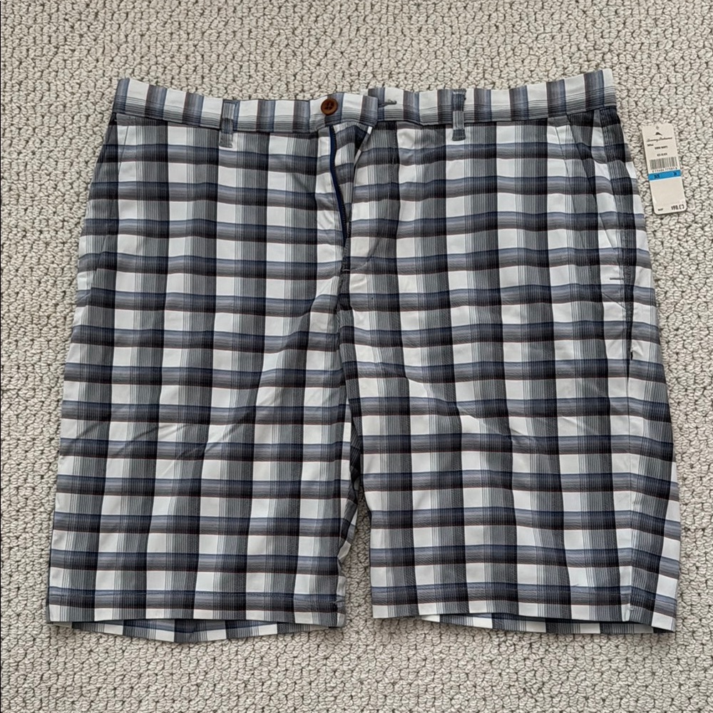 Tommy Bahama Black and White Plaid Shorts